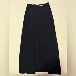 Reformation Black Maxi Skirt with Front Slit